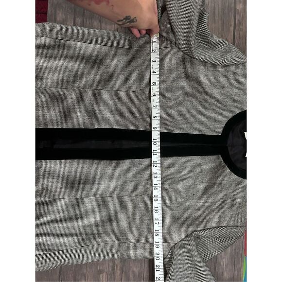 Vintage Evan Picone Wool Velvet Velour Boxy Blazer Skirt Set Size 10 Structured - Picture 15 of 16